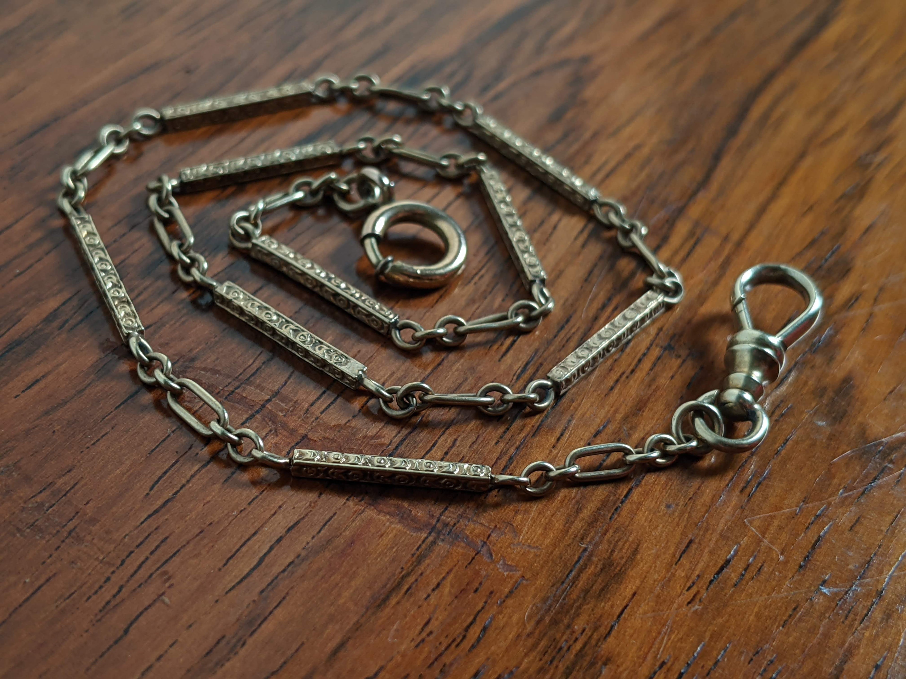 c. 1900s-1910s 14k Gold Watch Chain | 13 1/8"