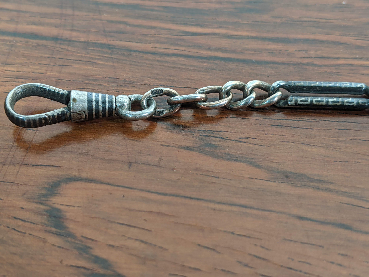 Turn of the Century Silver + Rose Gold Niello Chain | 10.75"