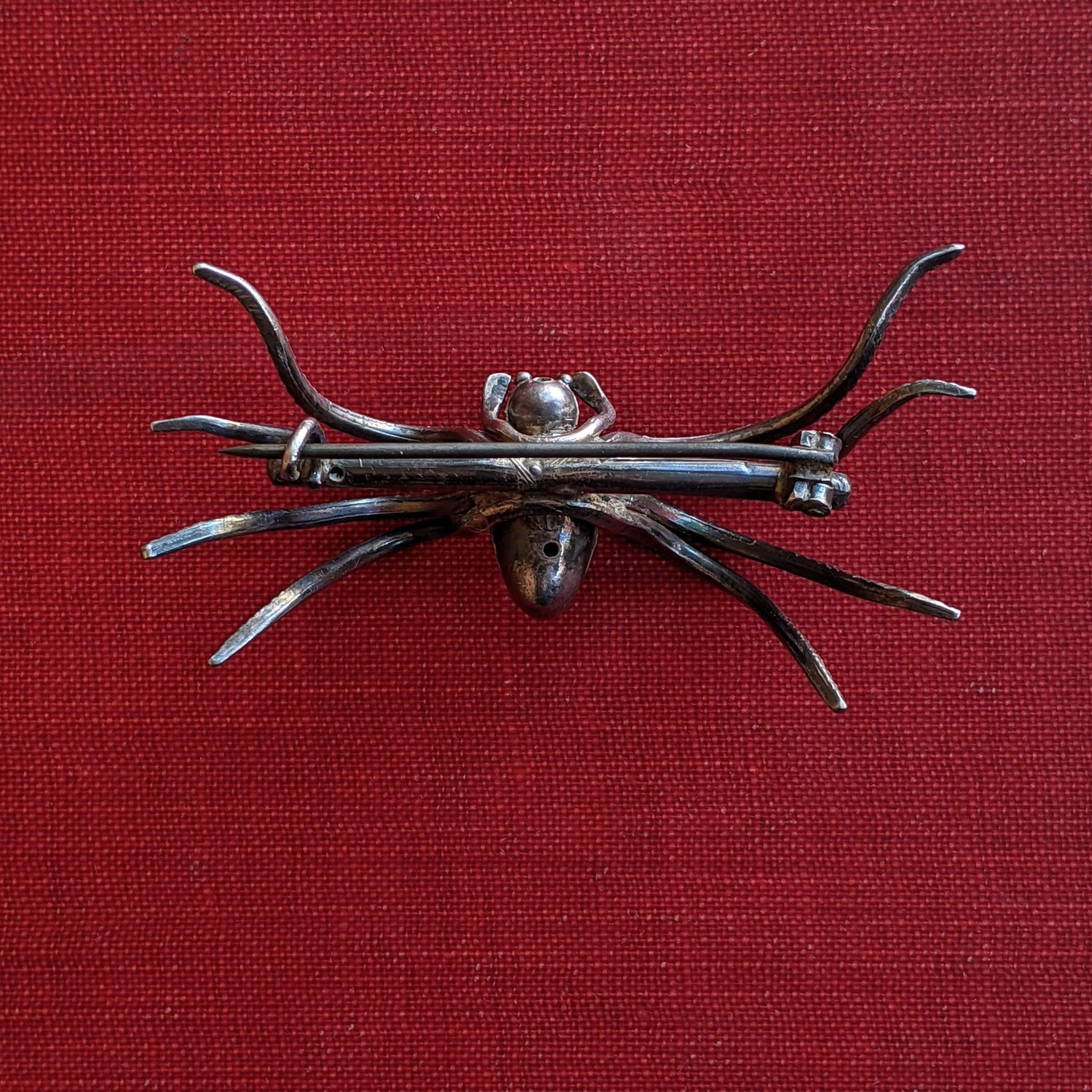 RESERVED | c. Late 19th Century Silver Spider Brooch