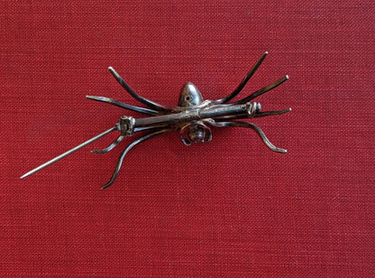 RESERVED | c. Late 19th Century Silver Spider Brooch