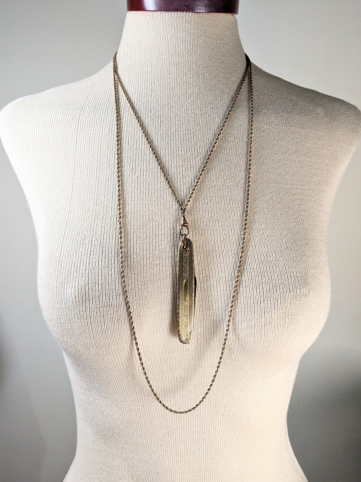 c. 1900s-1910s Gold Filled Pocket Knife Pendant