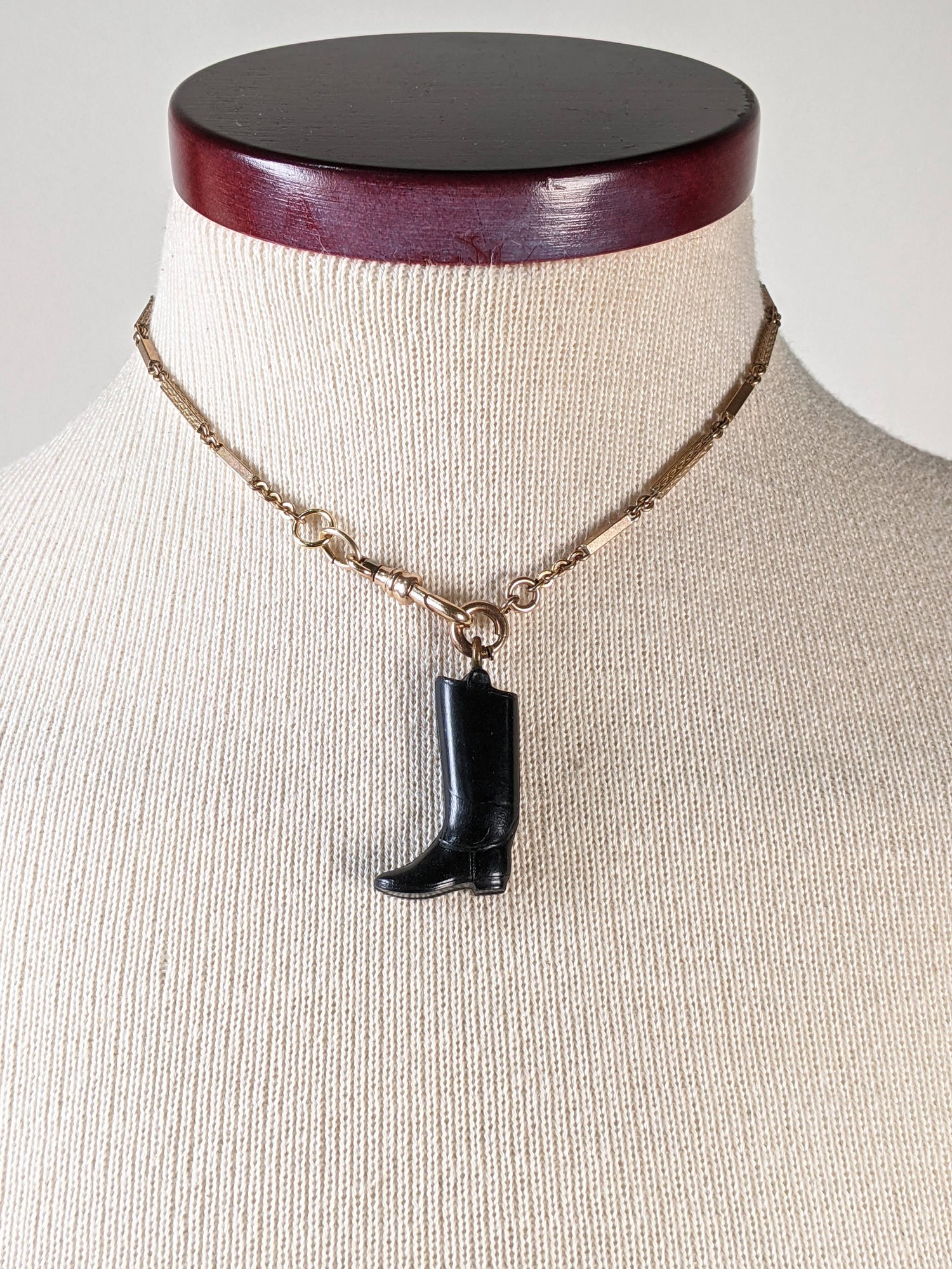 c. 1920s-1930s Compressed Coal Boot Charms