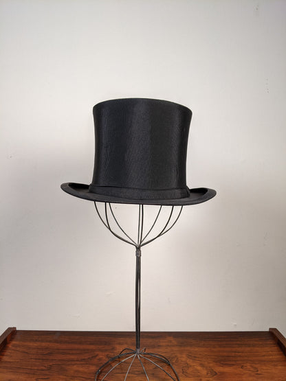 c. 1920s Silk Faille Collapsible Top Hat