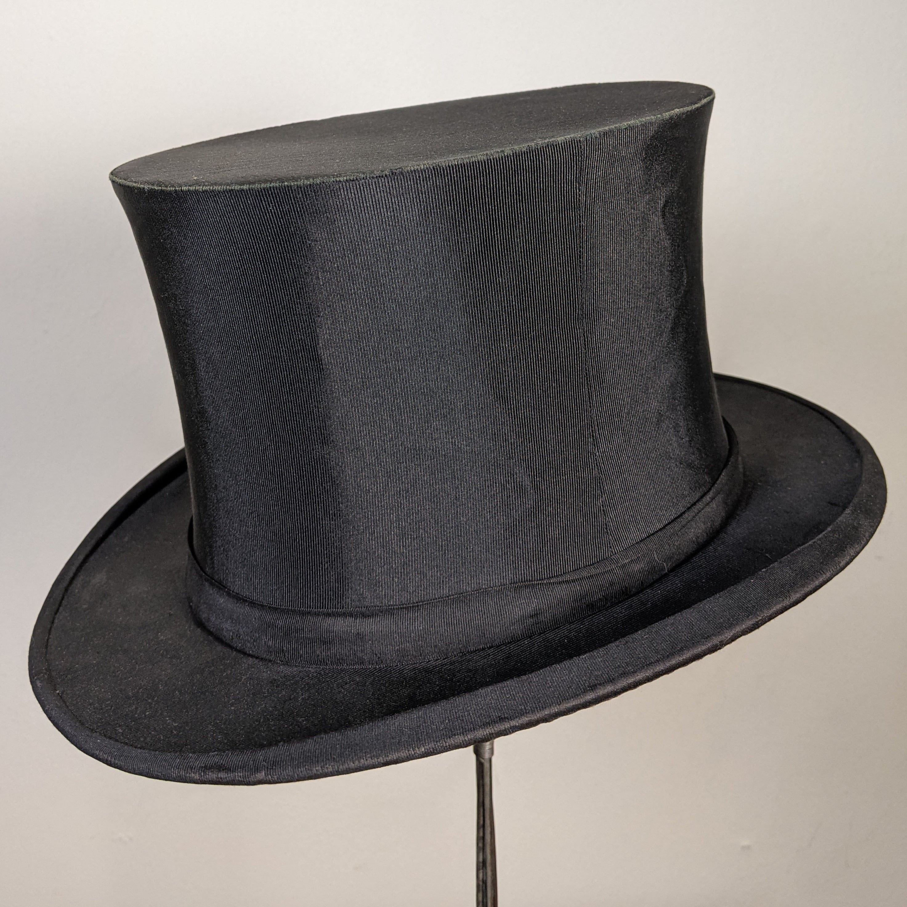 c. 1920s Silk Faille Collapsible Top Hat