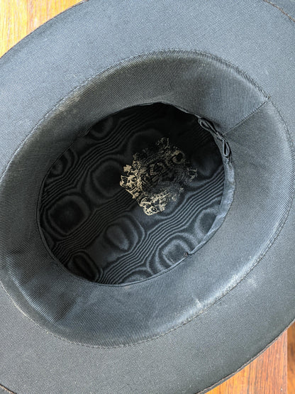 c. 1920s Silk Faille Collapsible Top Hat