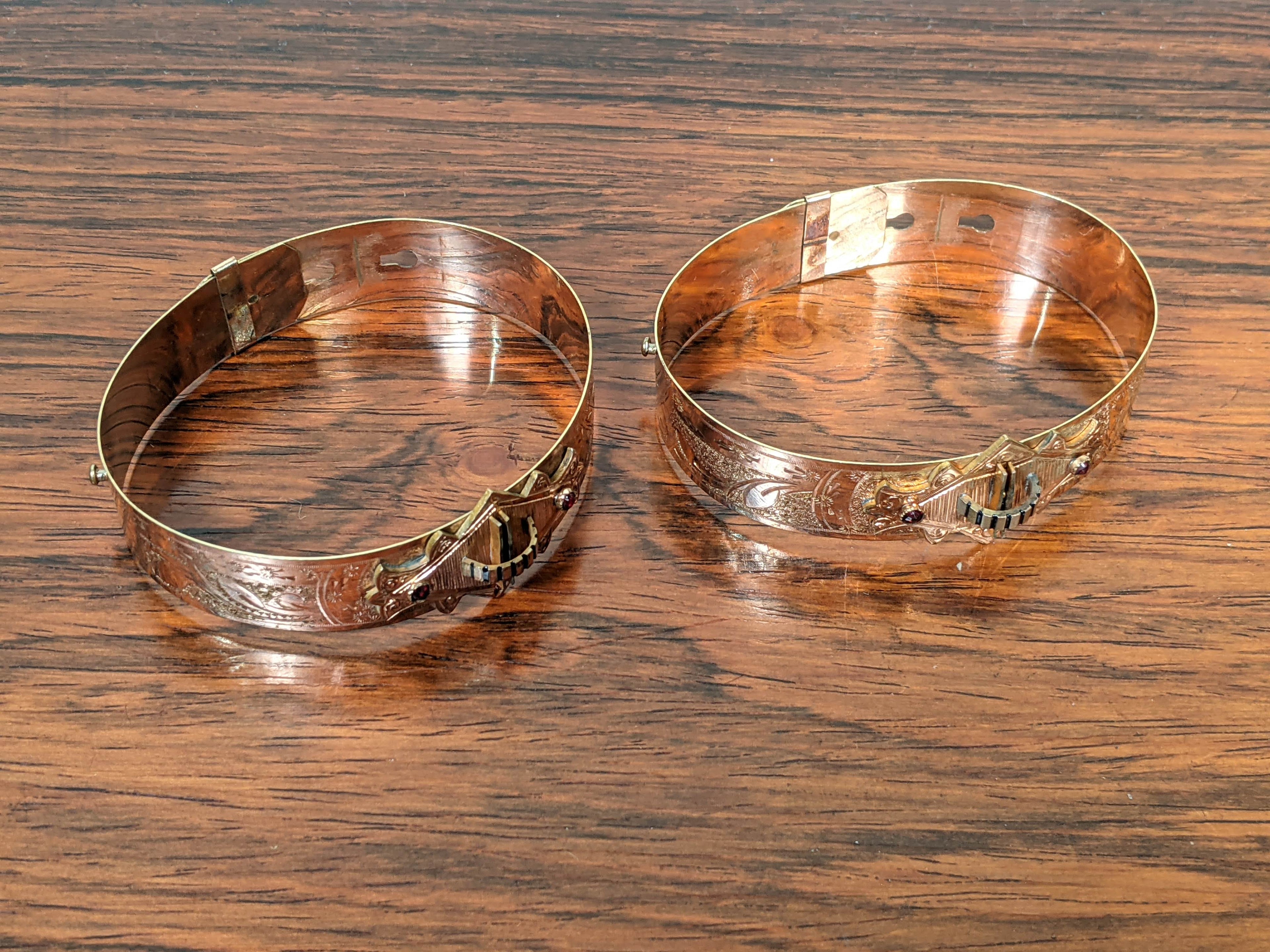 c. 1880s Pair of Gold Filled Bracelets