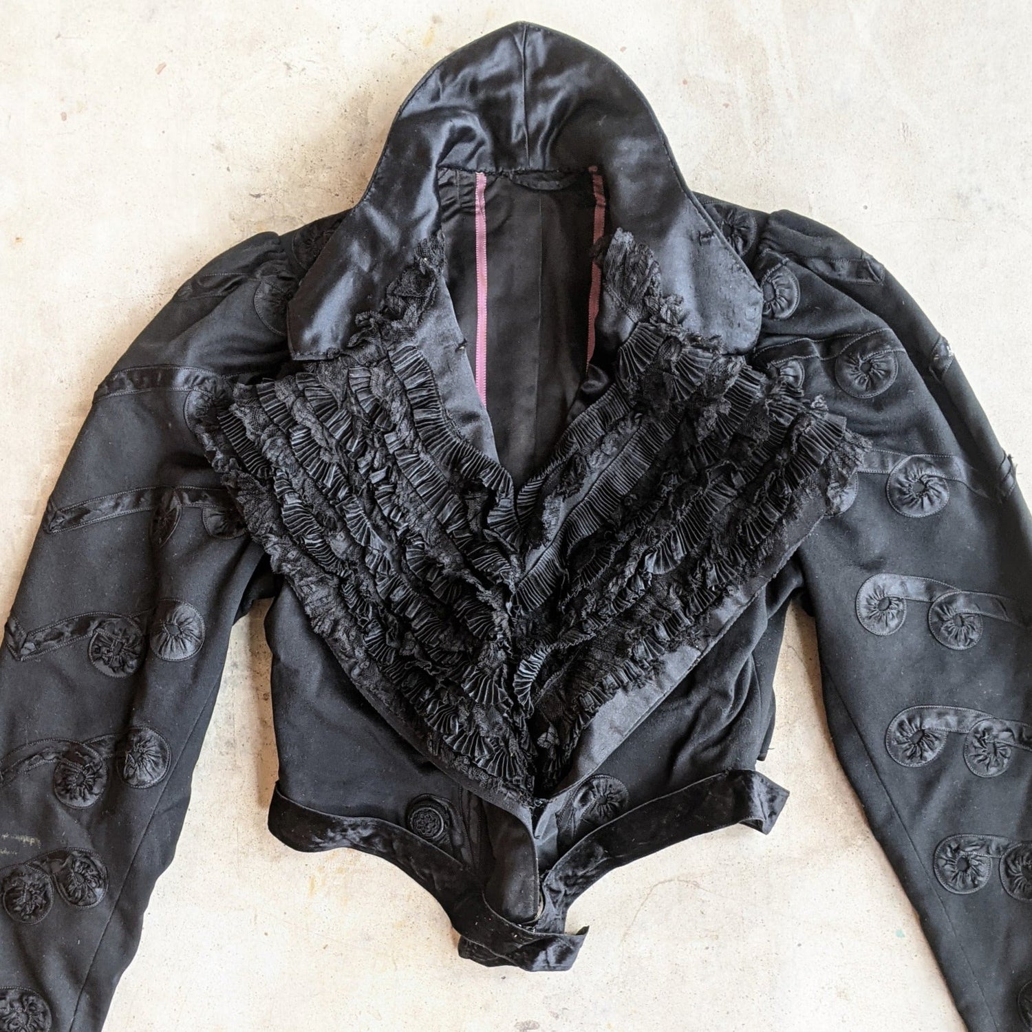 Early 1900s Wool + Silk Bodice or Jacket | Study + Display
