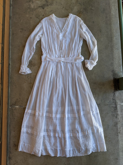 1910s B. Altman Cotton Dress