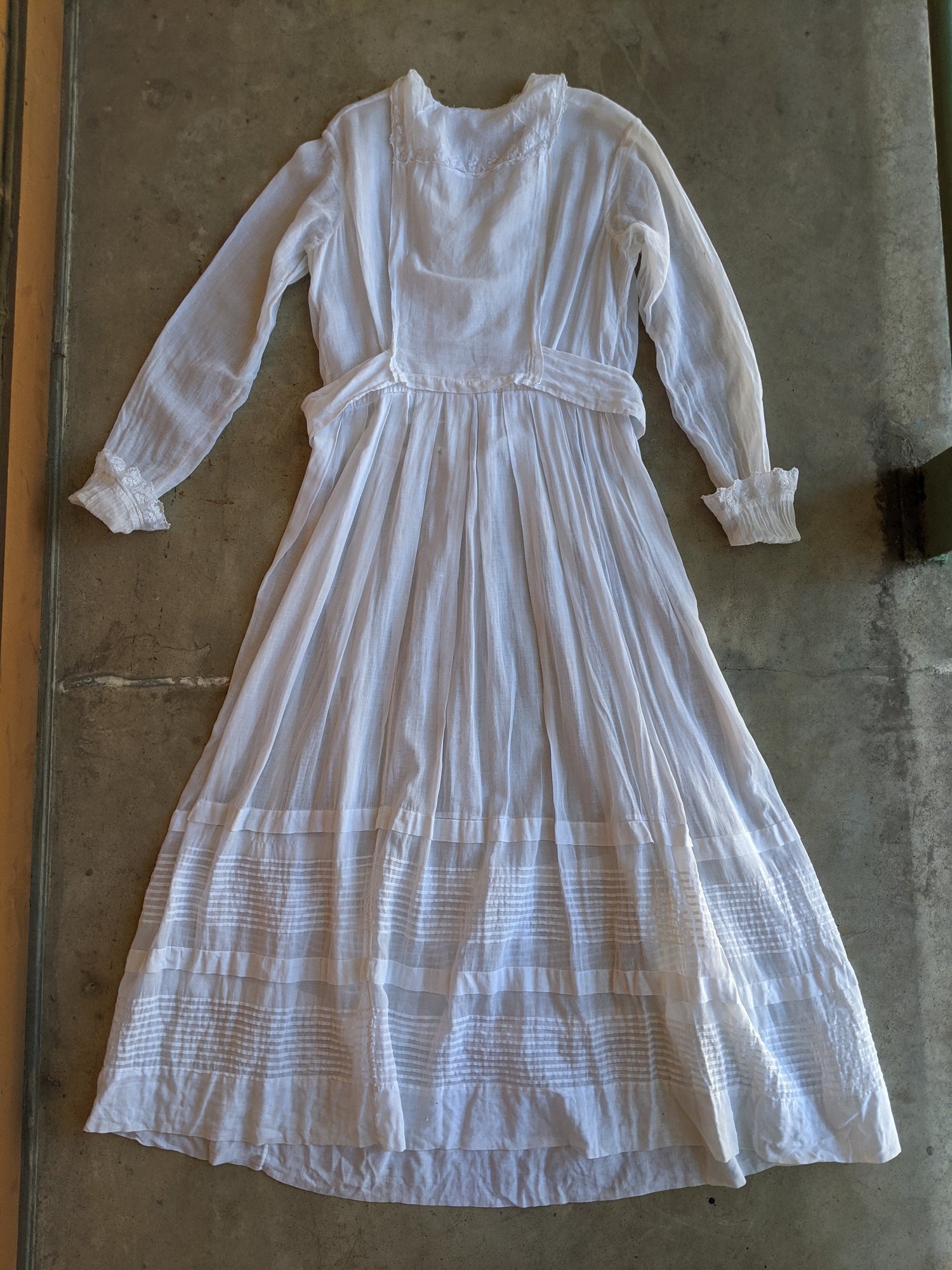 1910s B. Altman Cotton Dress