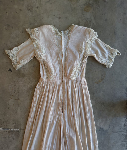 1910s Pink Cotton Silk Blend Dress | Study + Pattern