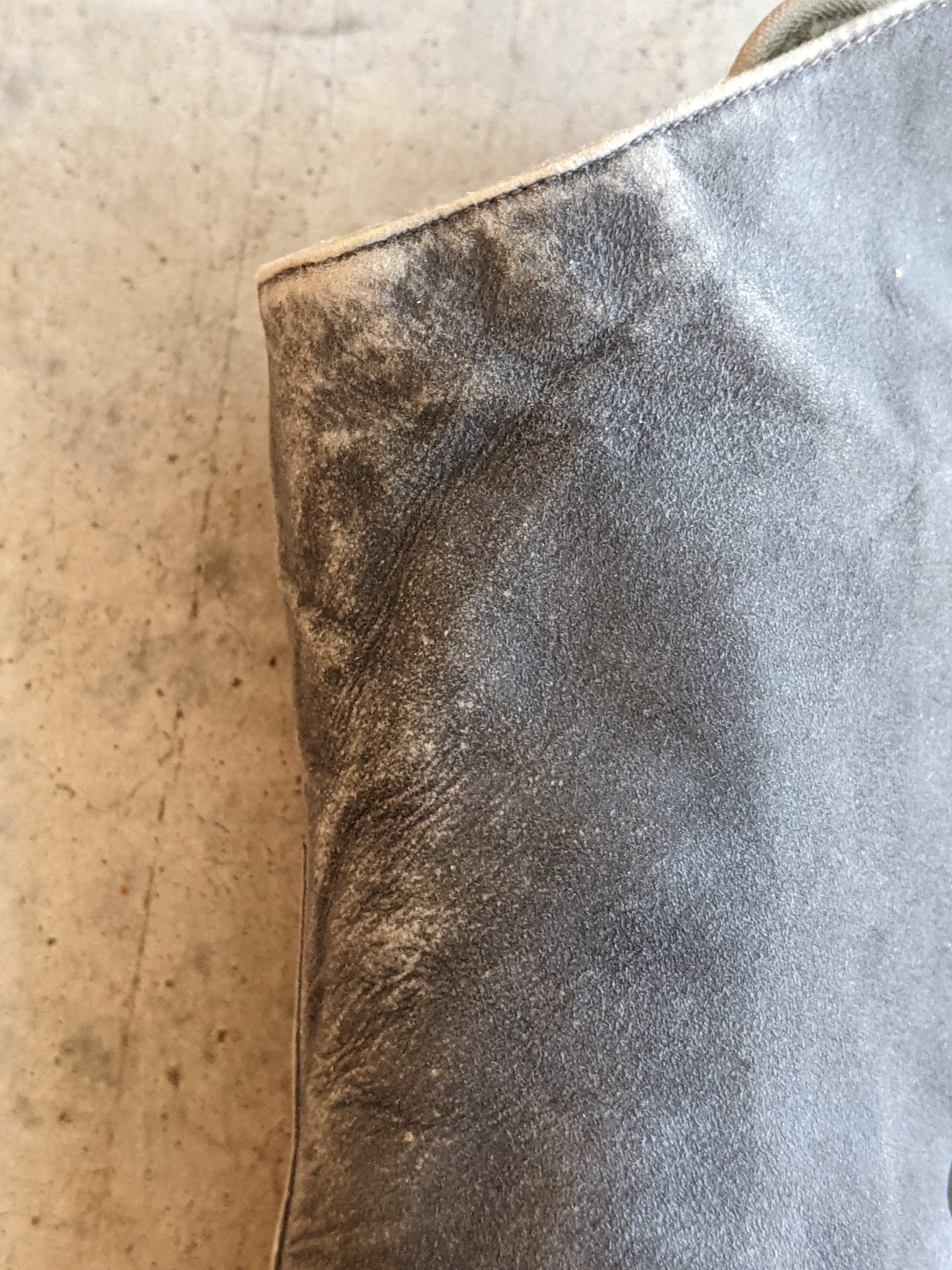 c. 1910s-1920s Grey Suede Boots | Approx Sz 5