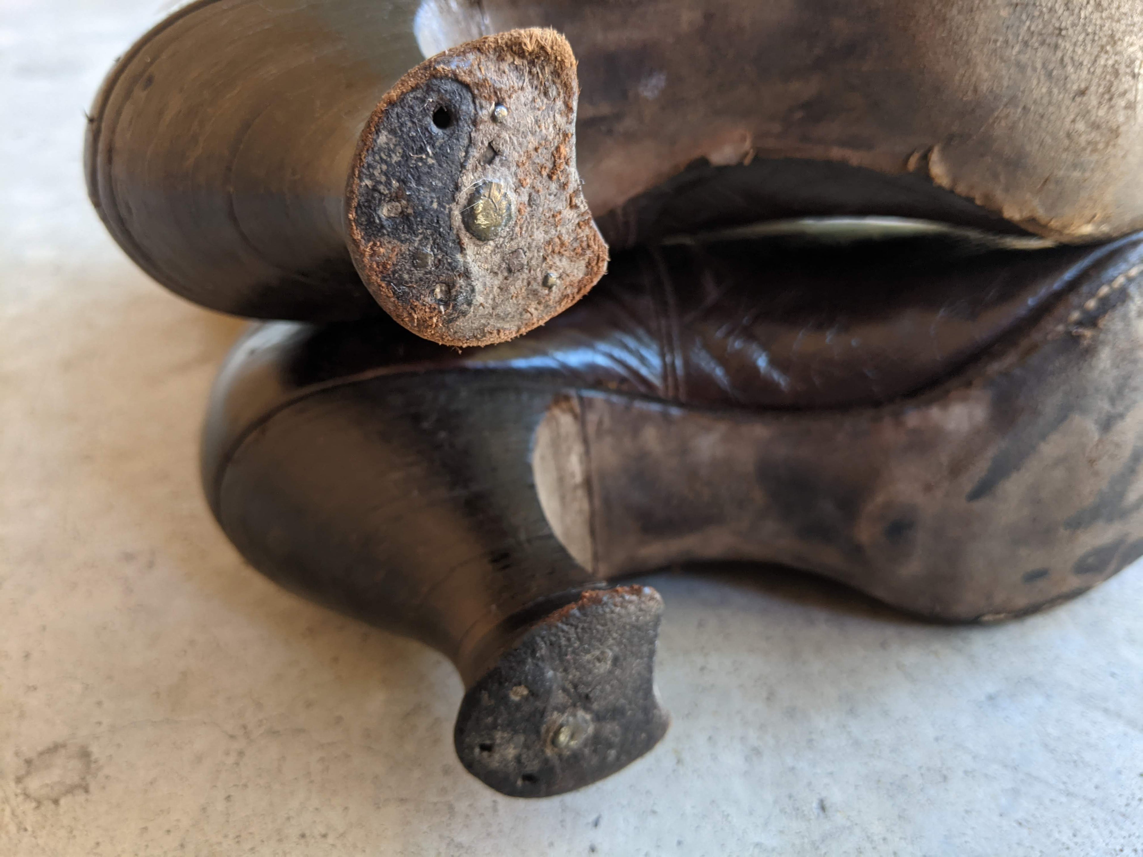 c. 1910s-1920s Two-Tone Brown Boots | Approx Sz 6