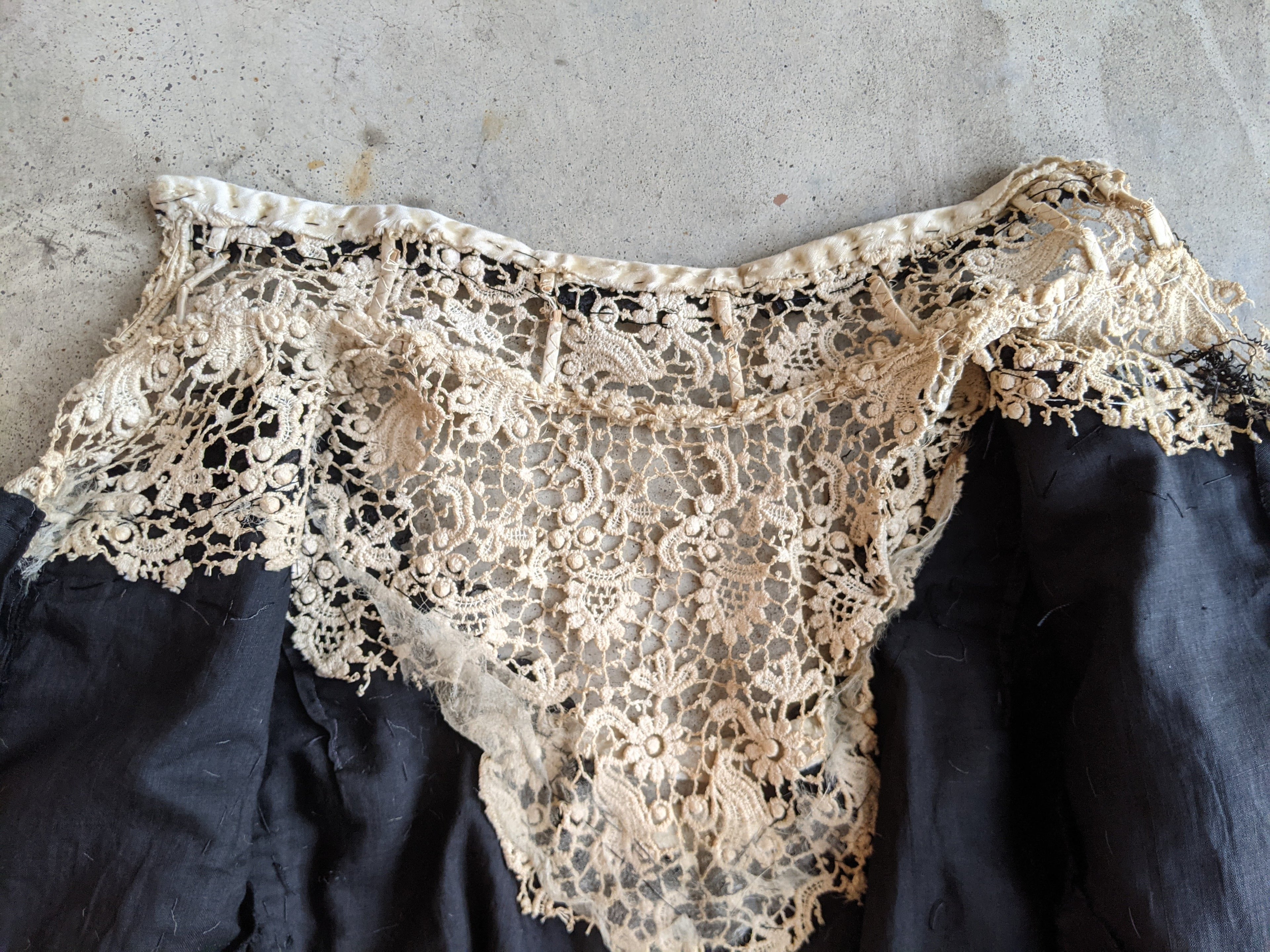 c. 1900s Cotton + Silk Shirtwaist | Study + Pattern / Repair