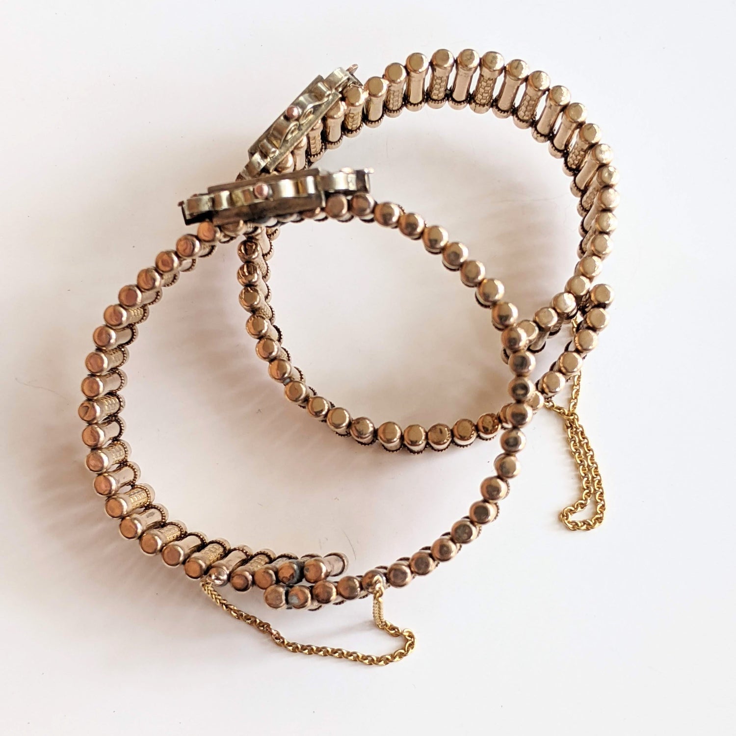 c. 1880s Pair of Gold Filled Stretch Bracelets