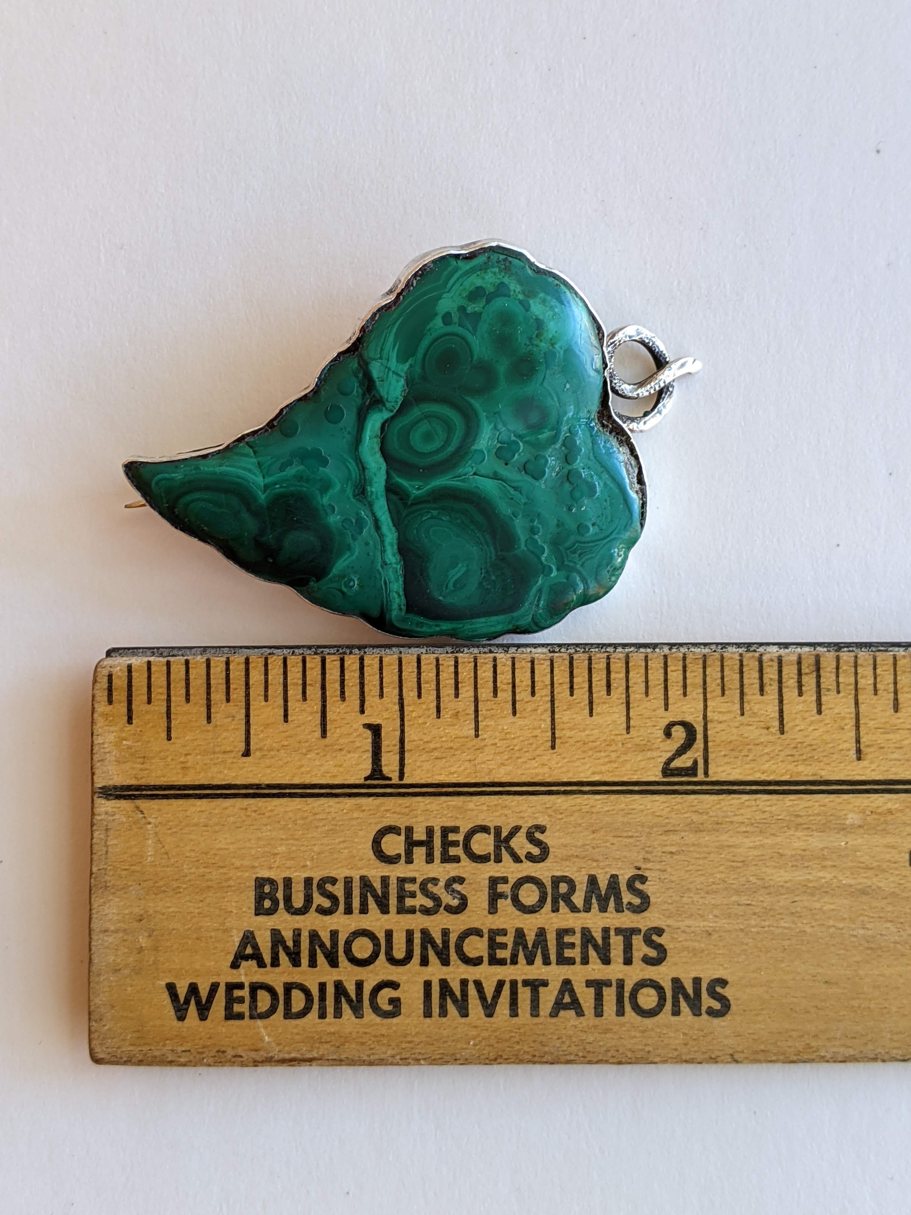 Victorian Scottish Malachite Leaf / Witch&