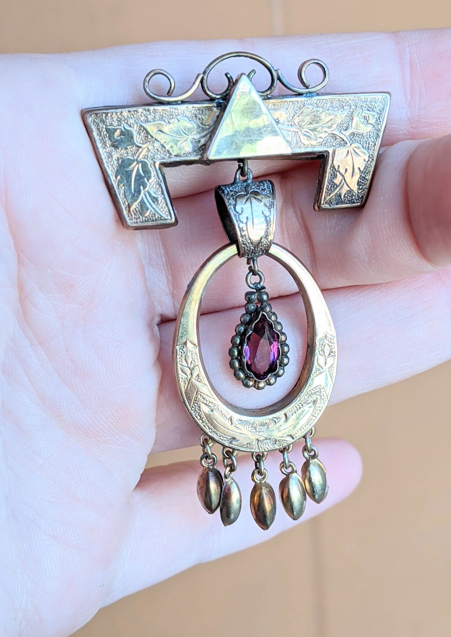 19th c. Gold Filled Brooch