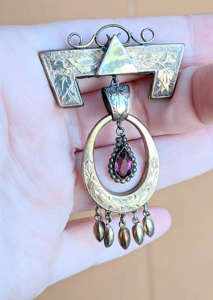19th c. Gold Filled Brooch
