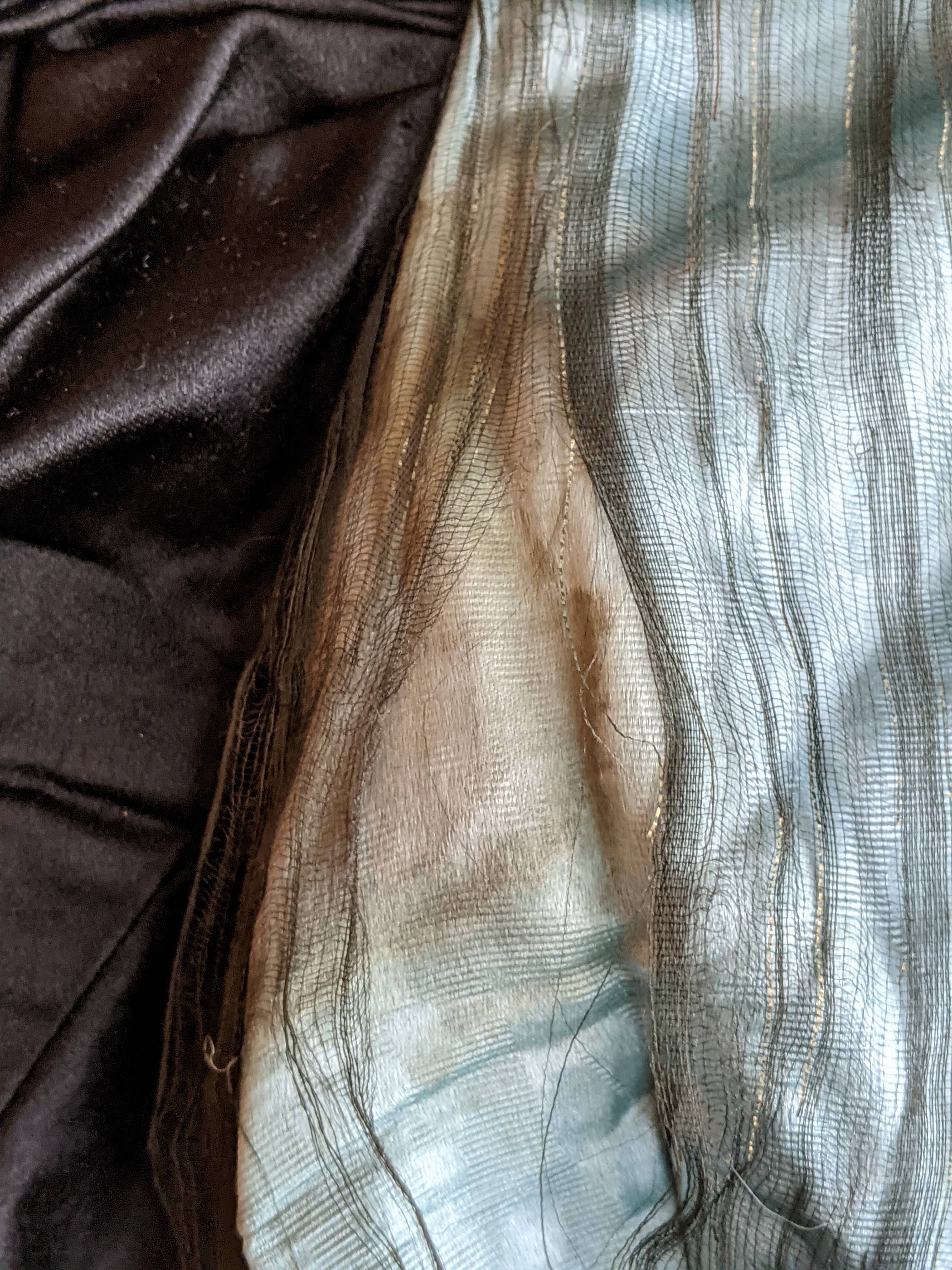 1890s Black + Blue Silk Bodice | Study + Display