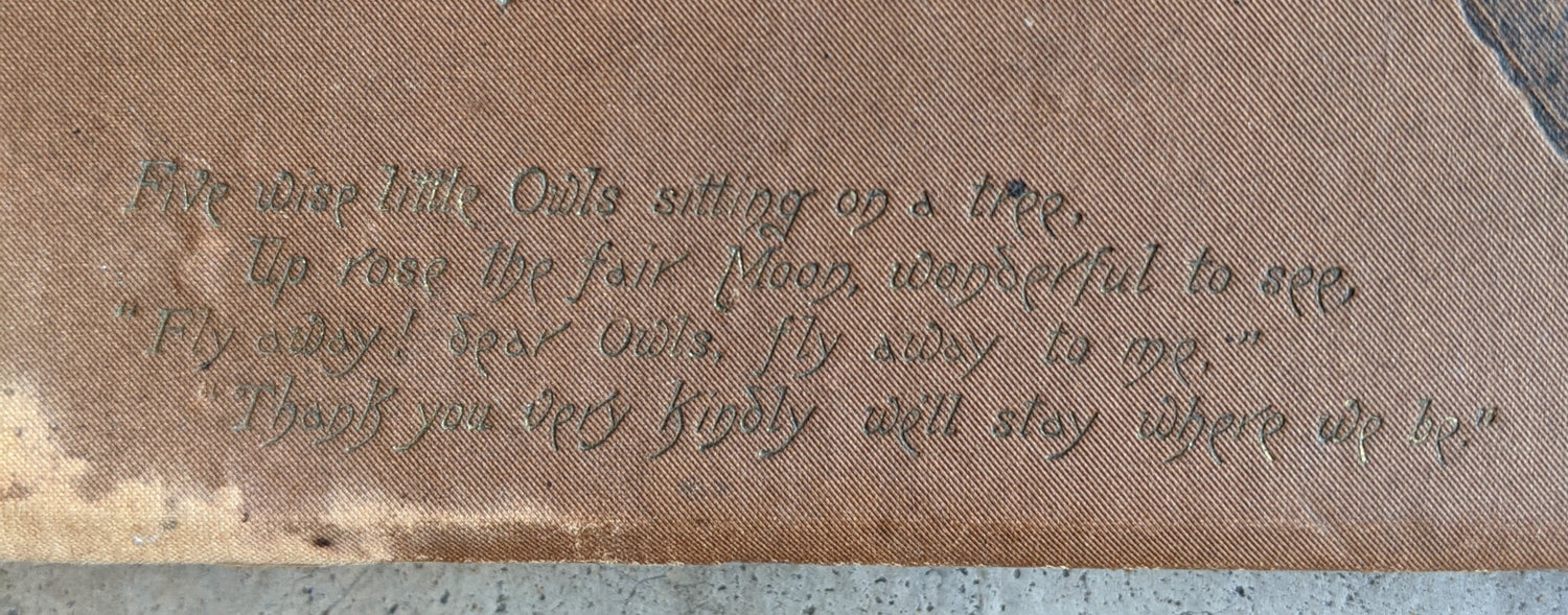 1880s-1890s Victorian Scrapbook | Owls, Bats, Moon