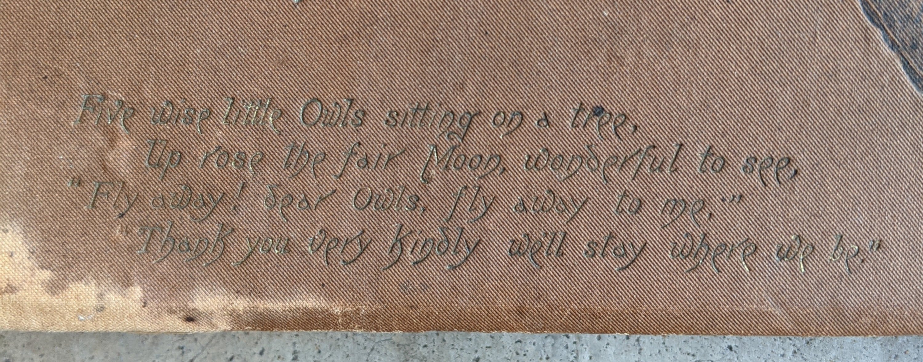 1880s-1890s Victorian Scrapbook | Owls, Bats, Moon