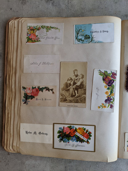 1880s-1890s Victorian Scrapbook | Owls, Bats, Moon