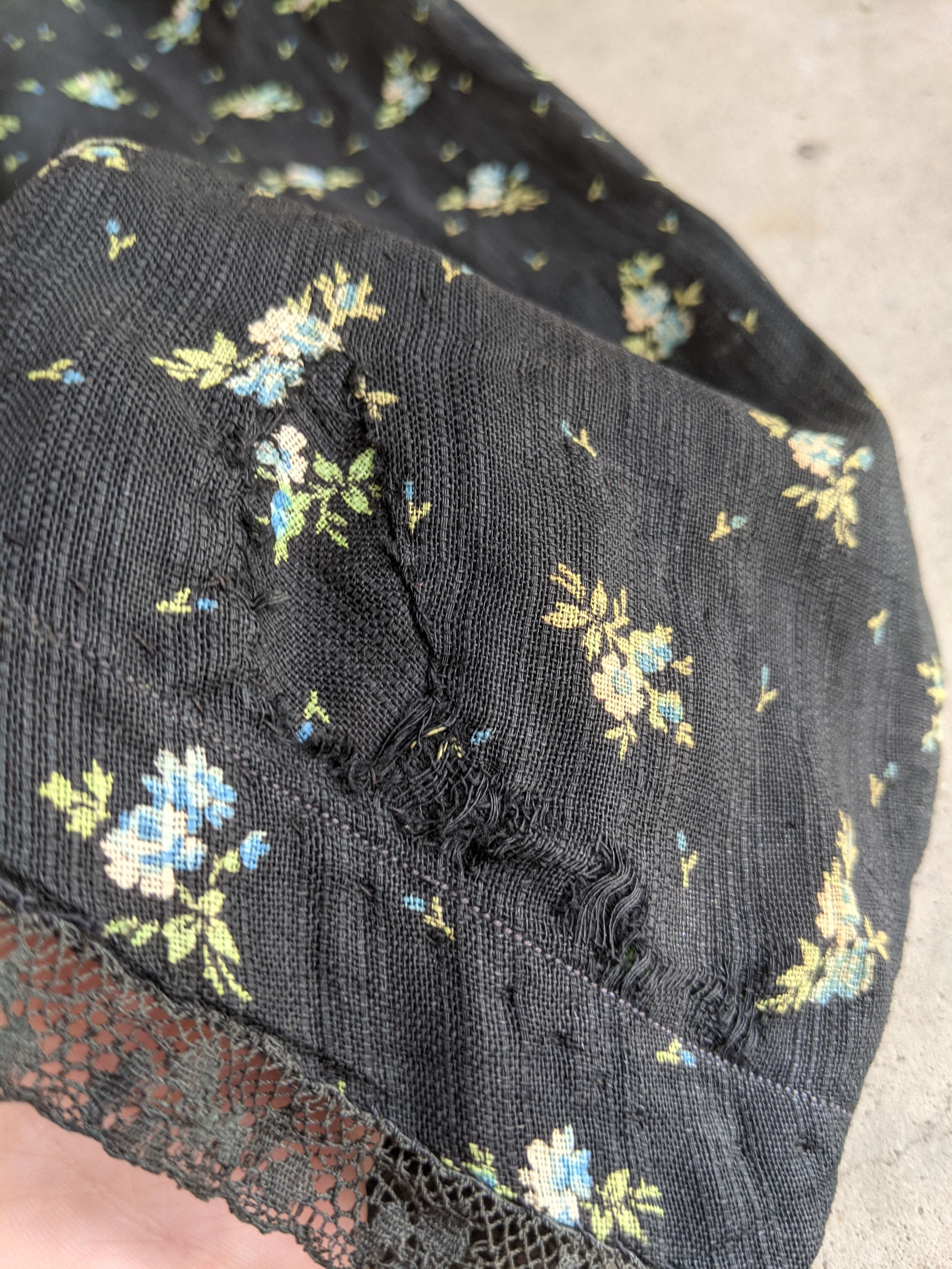 Turn of the Century Blue Cotton Dress