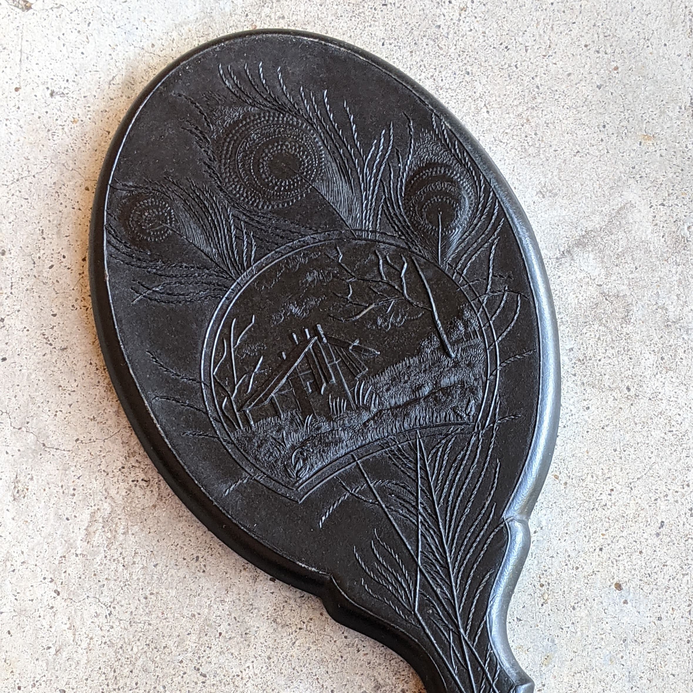 19th c. "Diatite" Hand Mirror