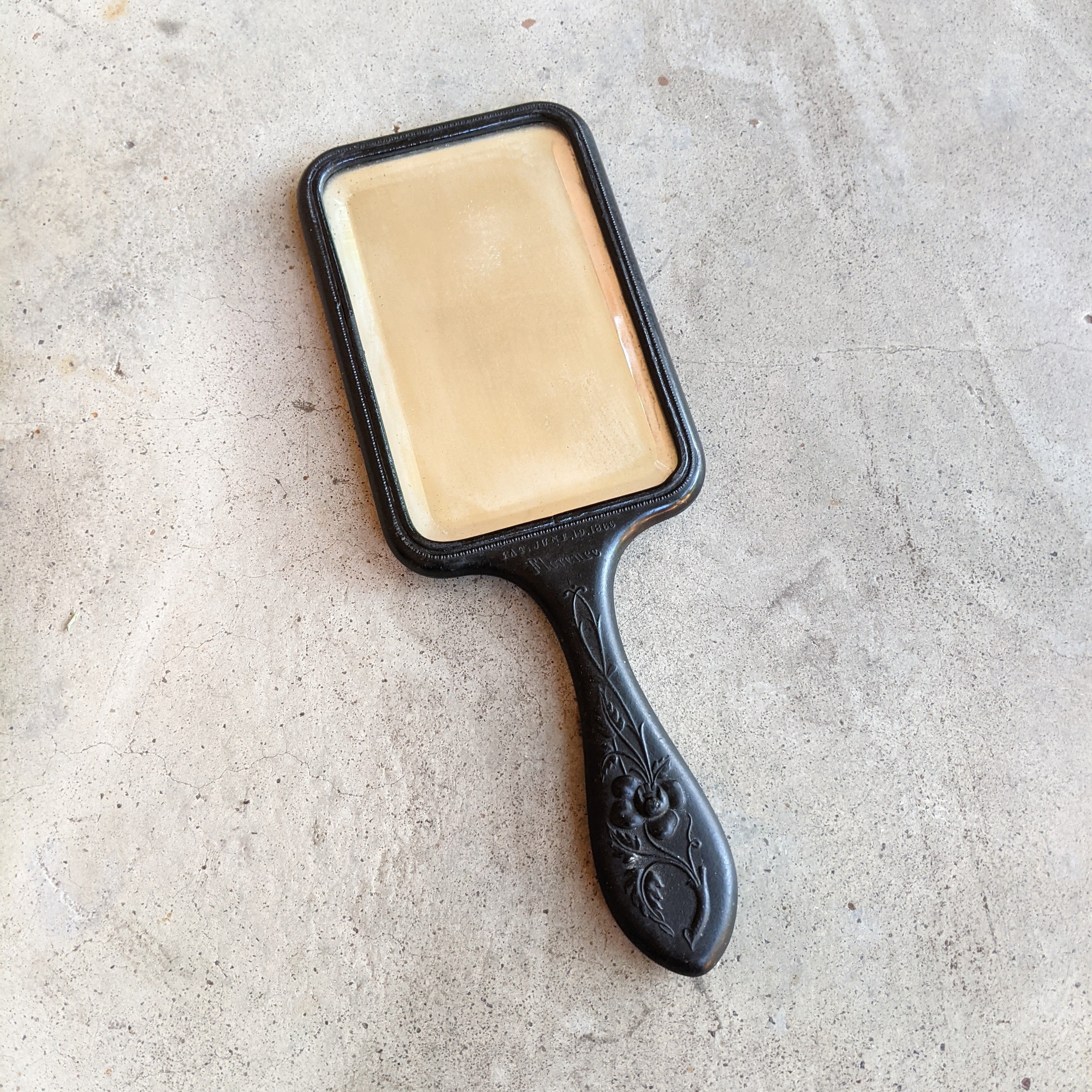 19th c. "Florence" Shellac Hand Mirror