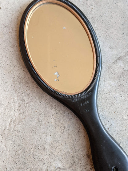19th c. Thermoplastic Hand Mirror (Likely by Florence)