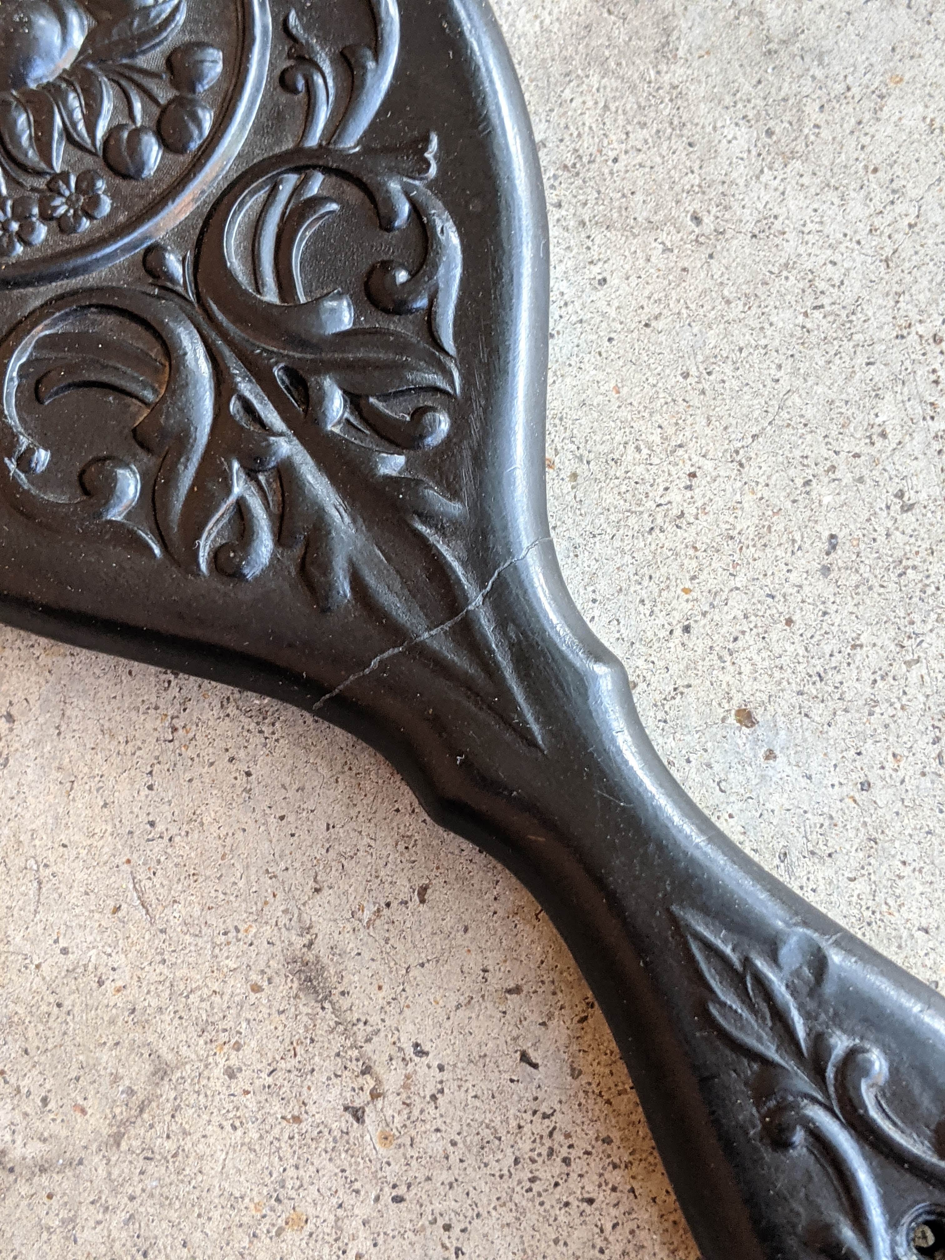 19th c. "Florence" Shellac Hand Mirror | As Is