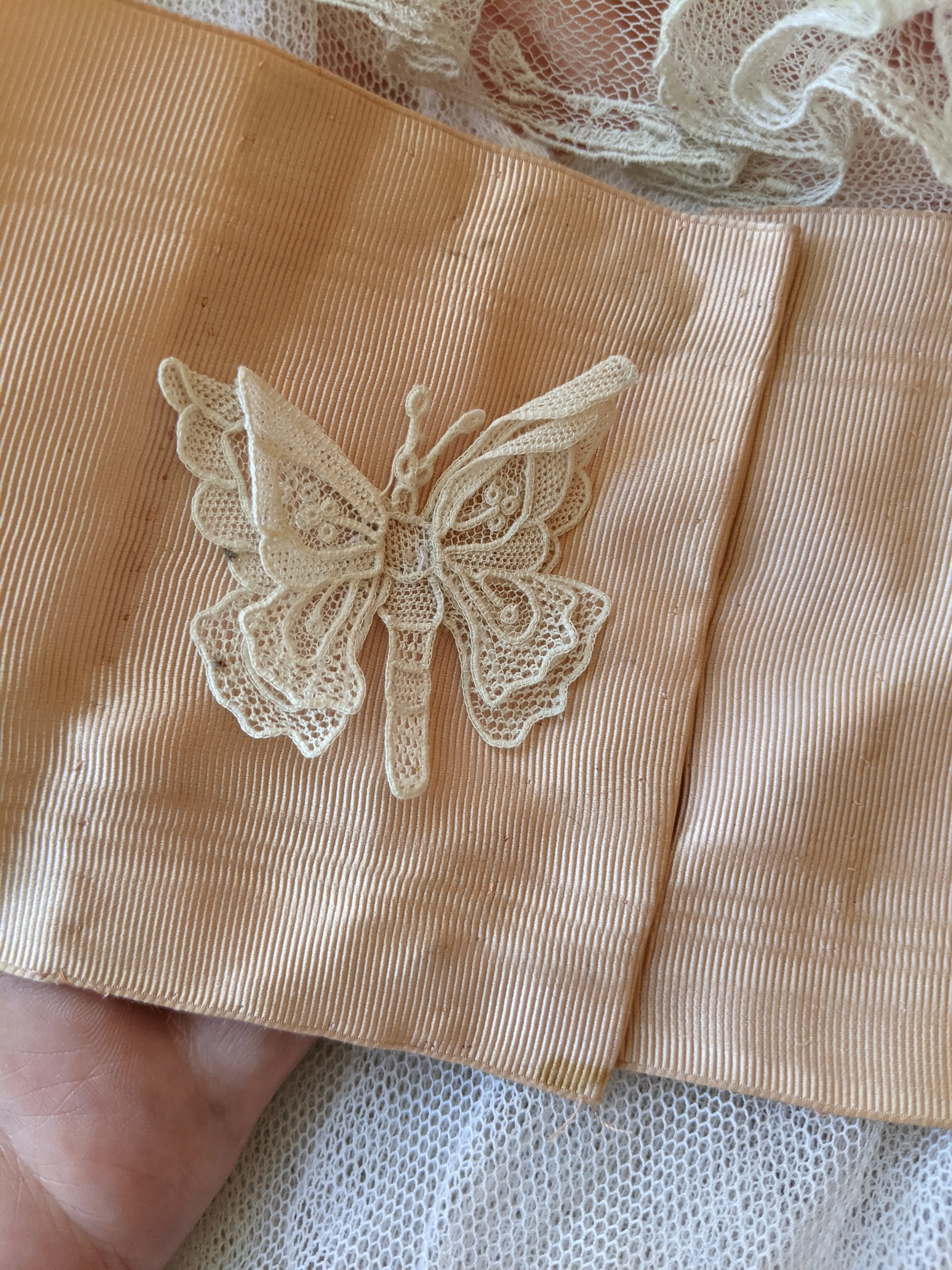 c. 1910s Net Lace Butterfly Dress