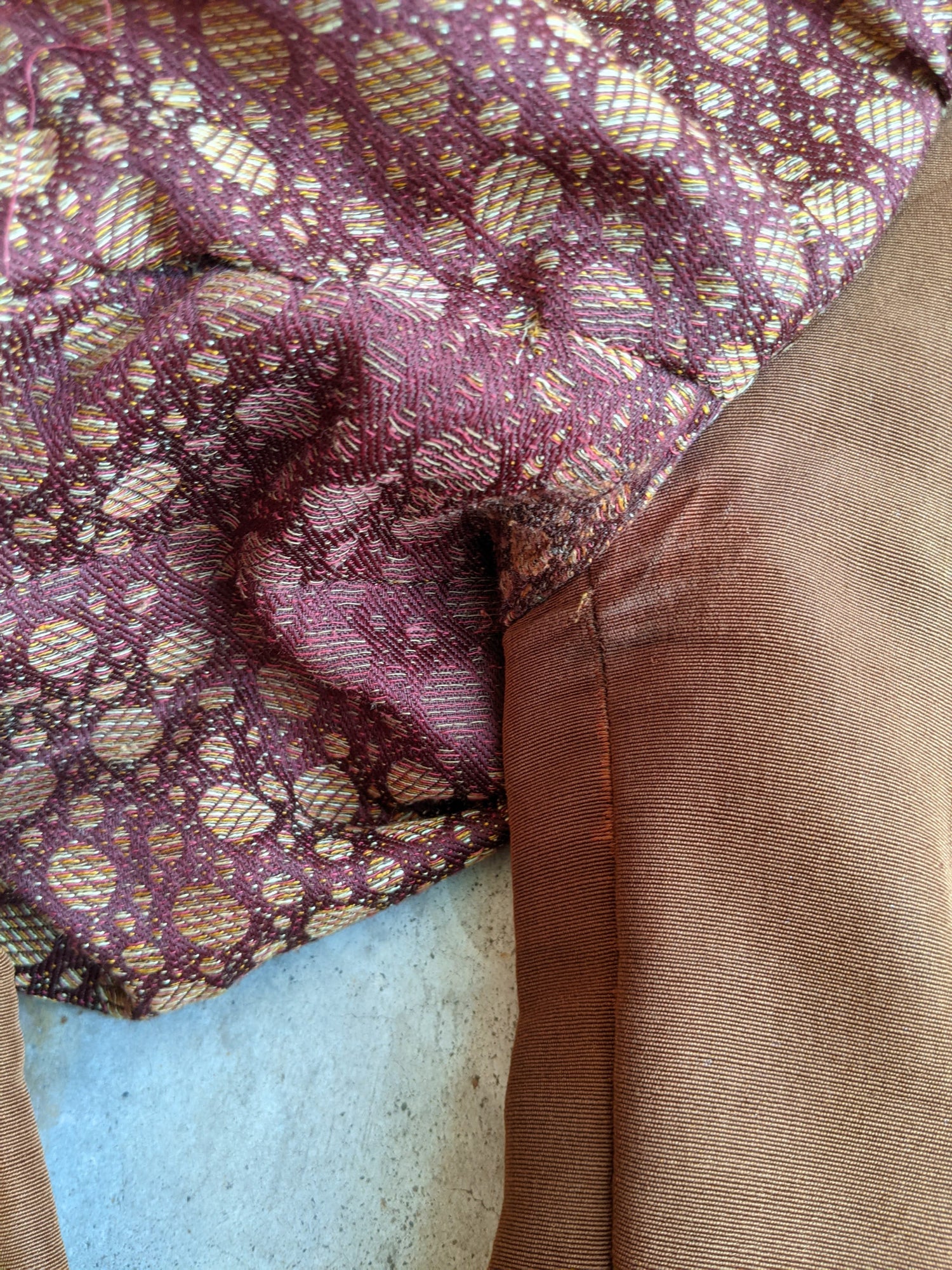 c. 1890s Silk + Velvet Novelty Print Bodice