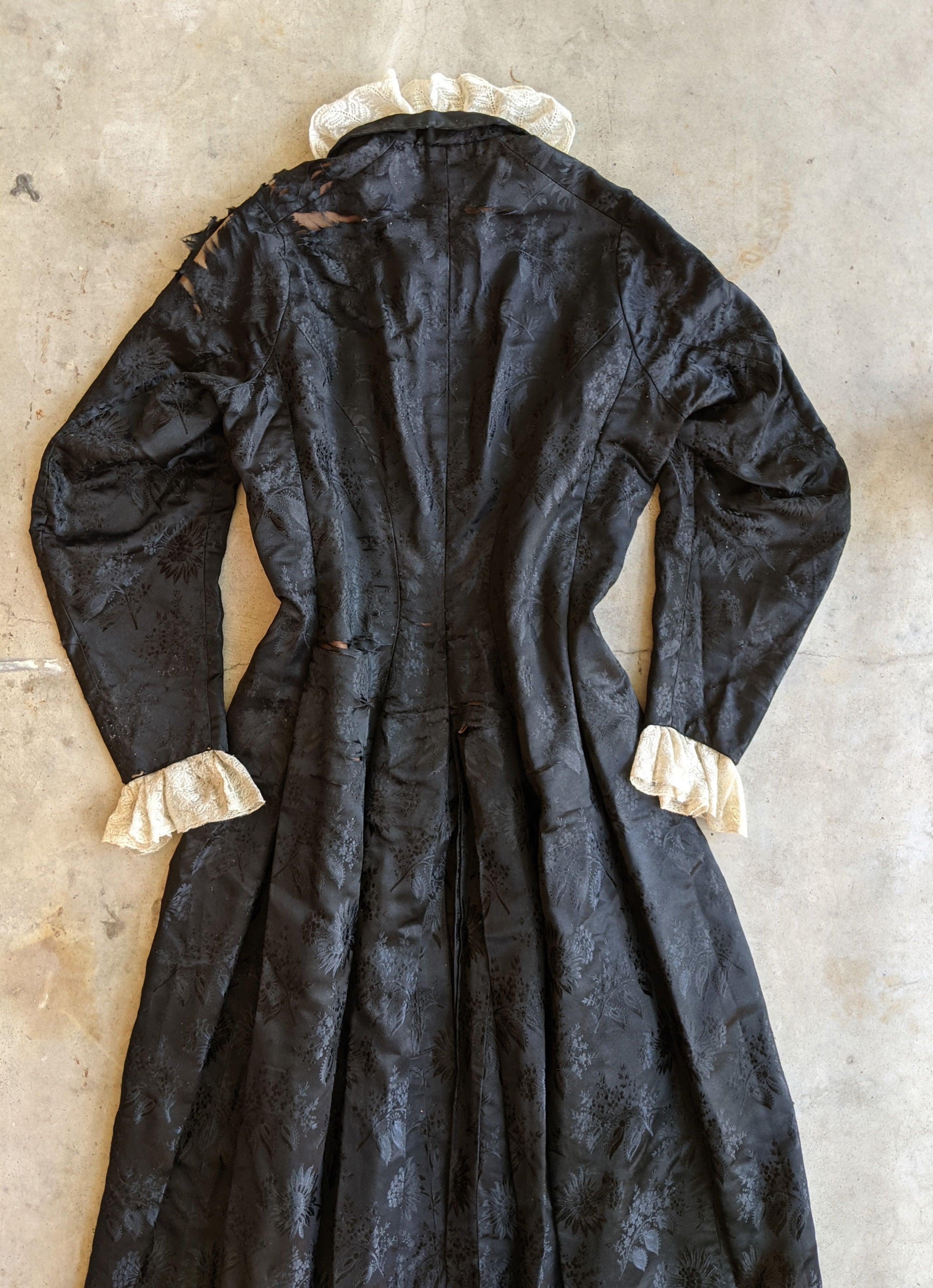 c. 1870s-1880s Silk Wrapper Dress | Study + Display