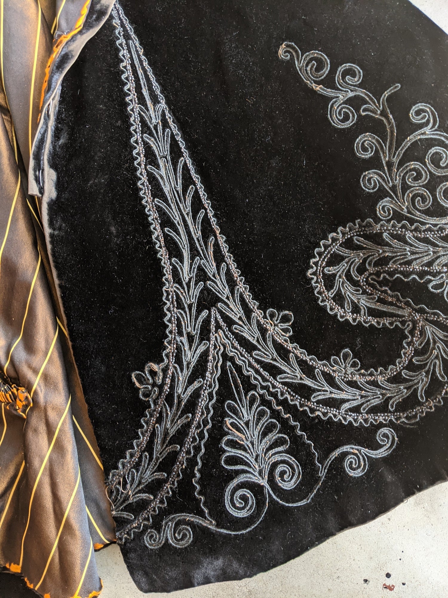 c. 1890s Silk Velvet Cape | Study, Display, Repair