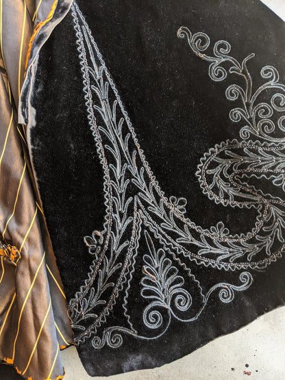 c. 1890s Silk Velvet Cape | Study, Display, Repair