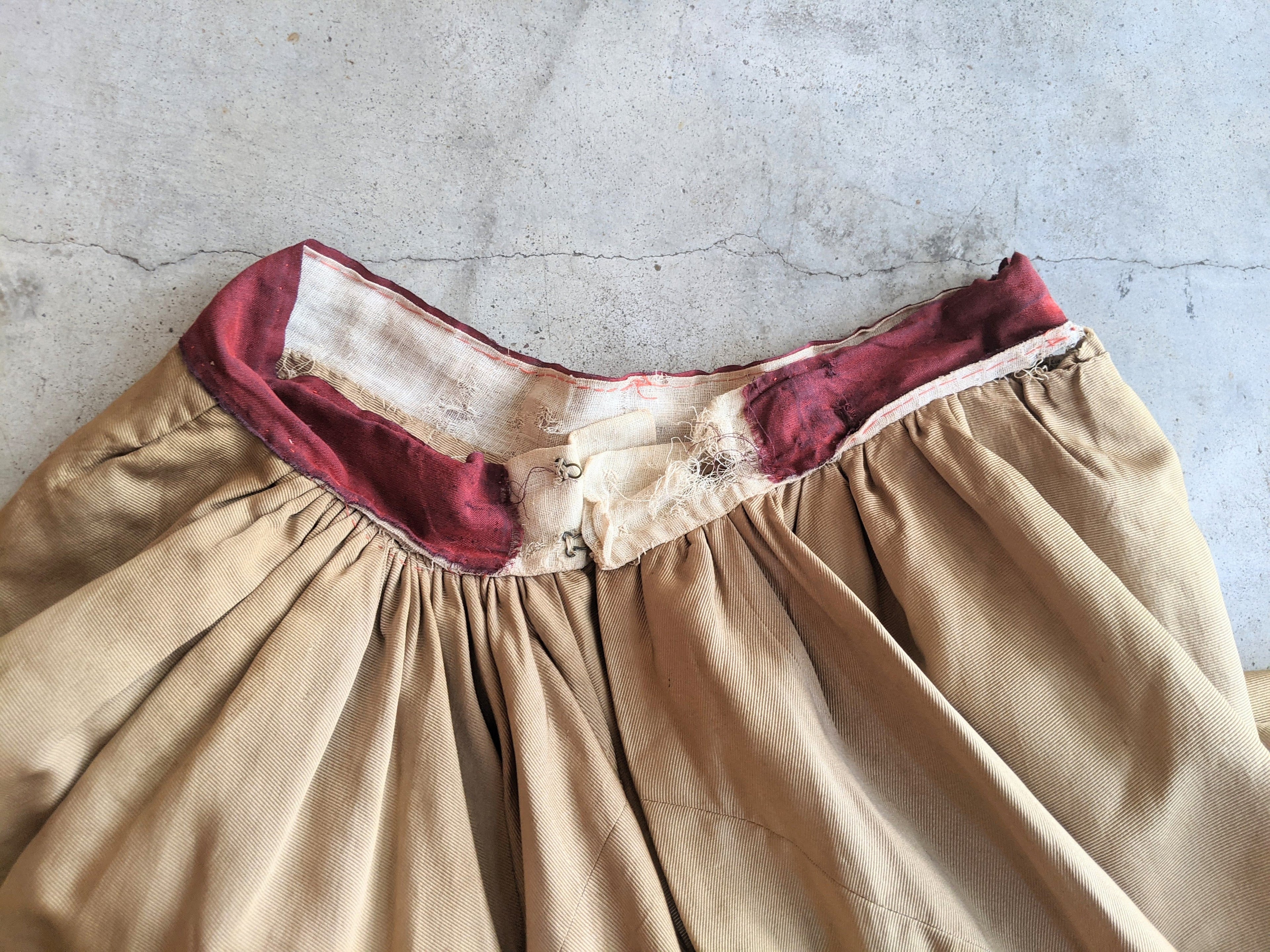 c. 1890s Gold and Burgundy Silk Dress | Study + Display