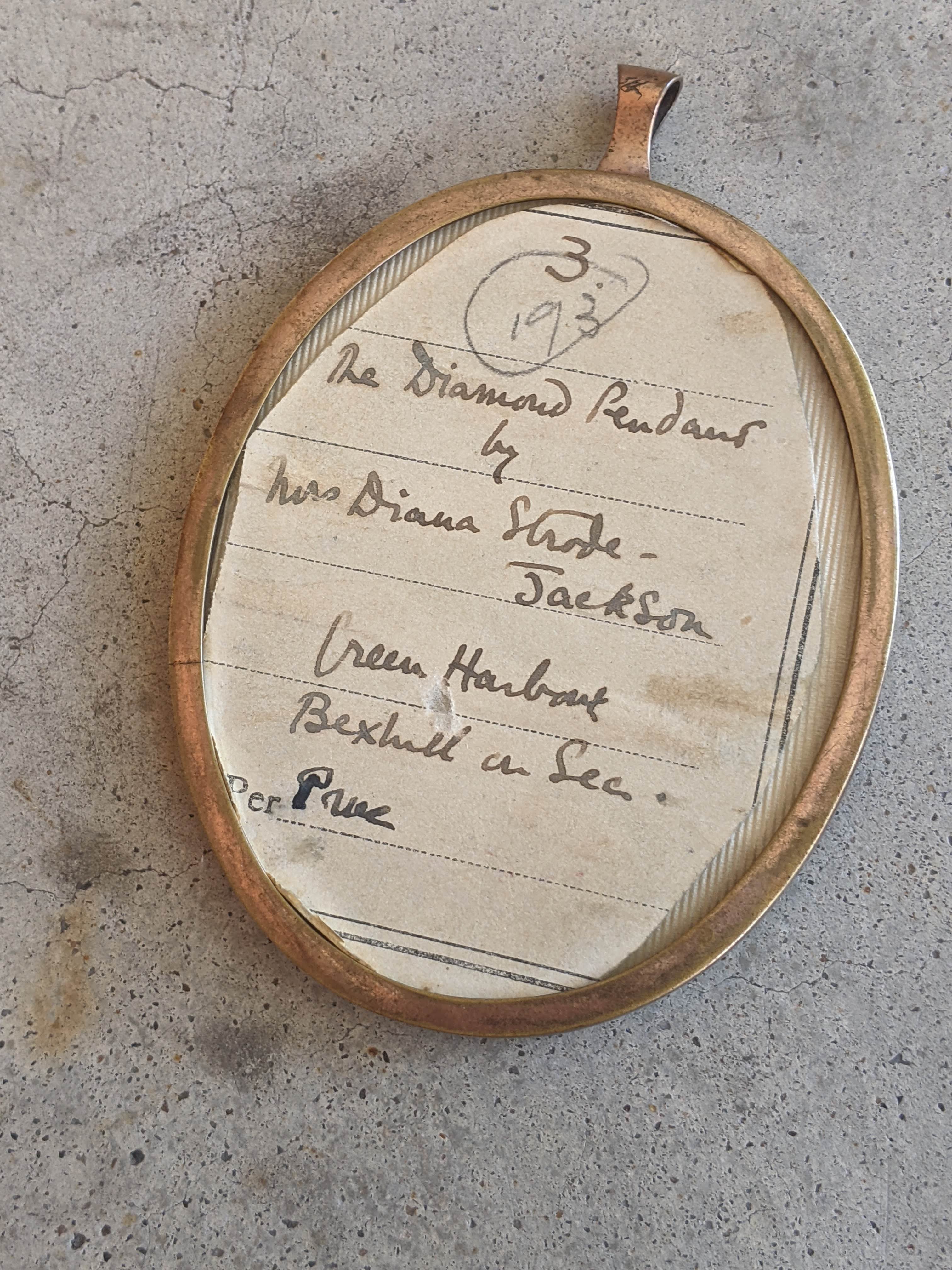 1930s Hand Painted Miniature Portrait