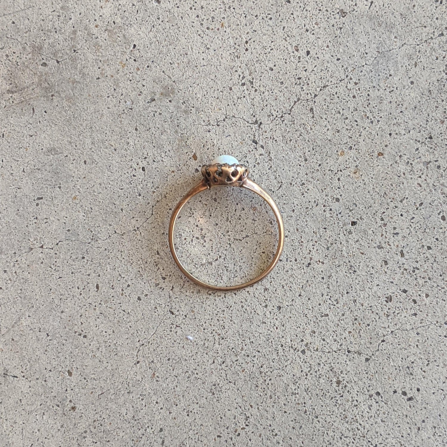 Late 19th-Early 20th c. Opal Diamond Ring