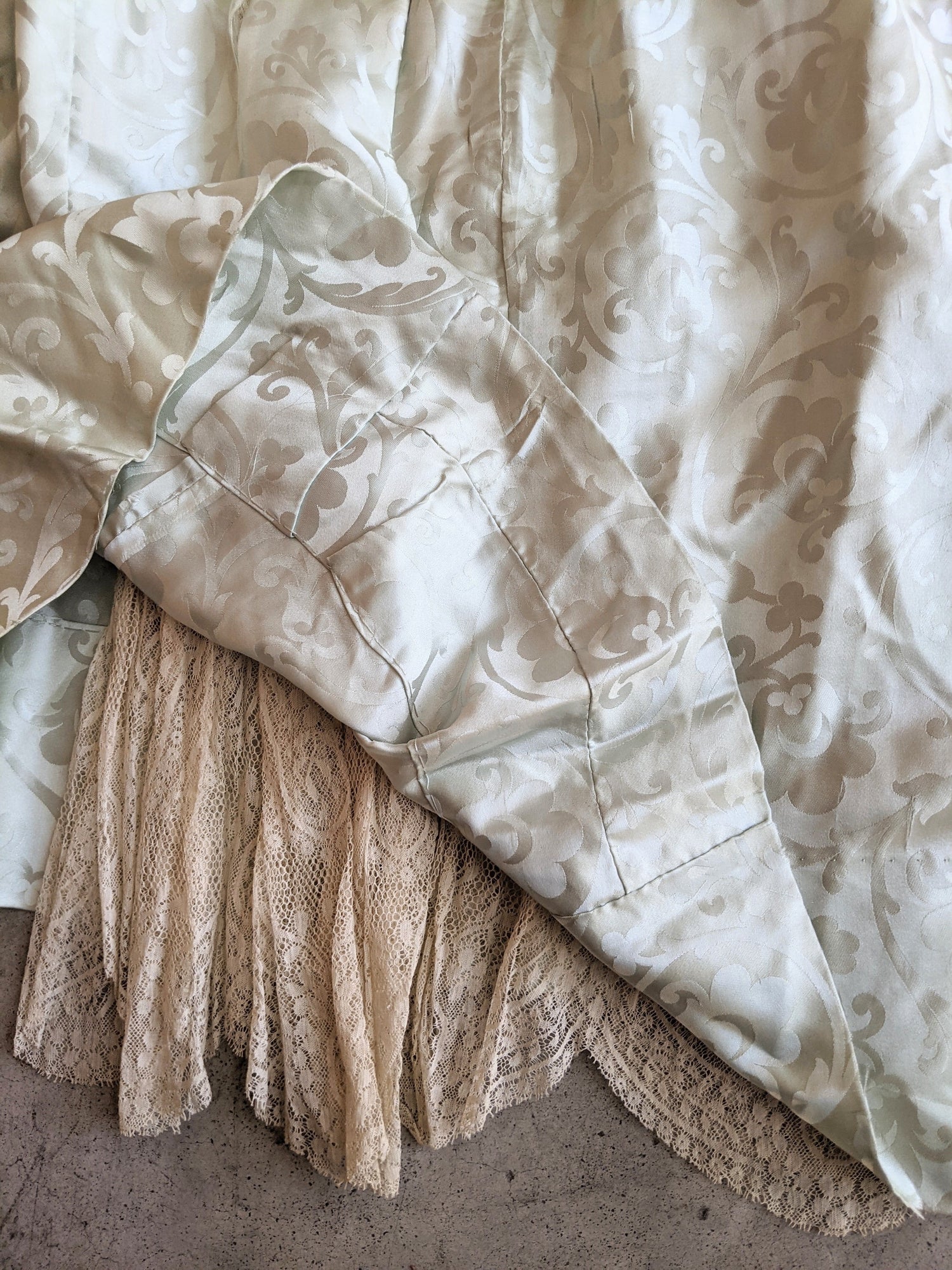 c. 1910 Seafoam Green Silk Gown | Study + Display