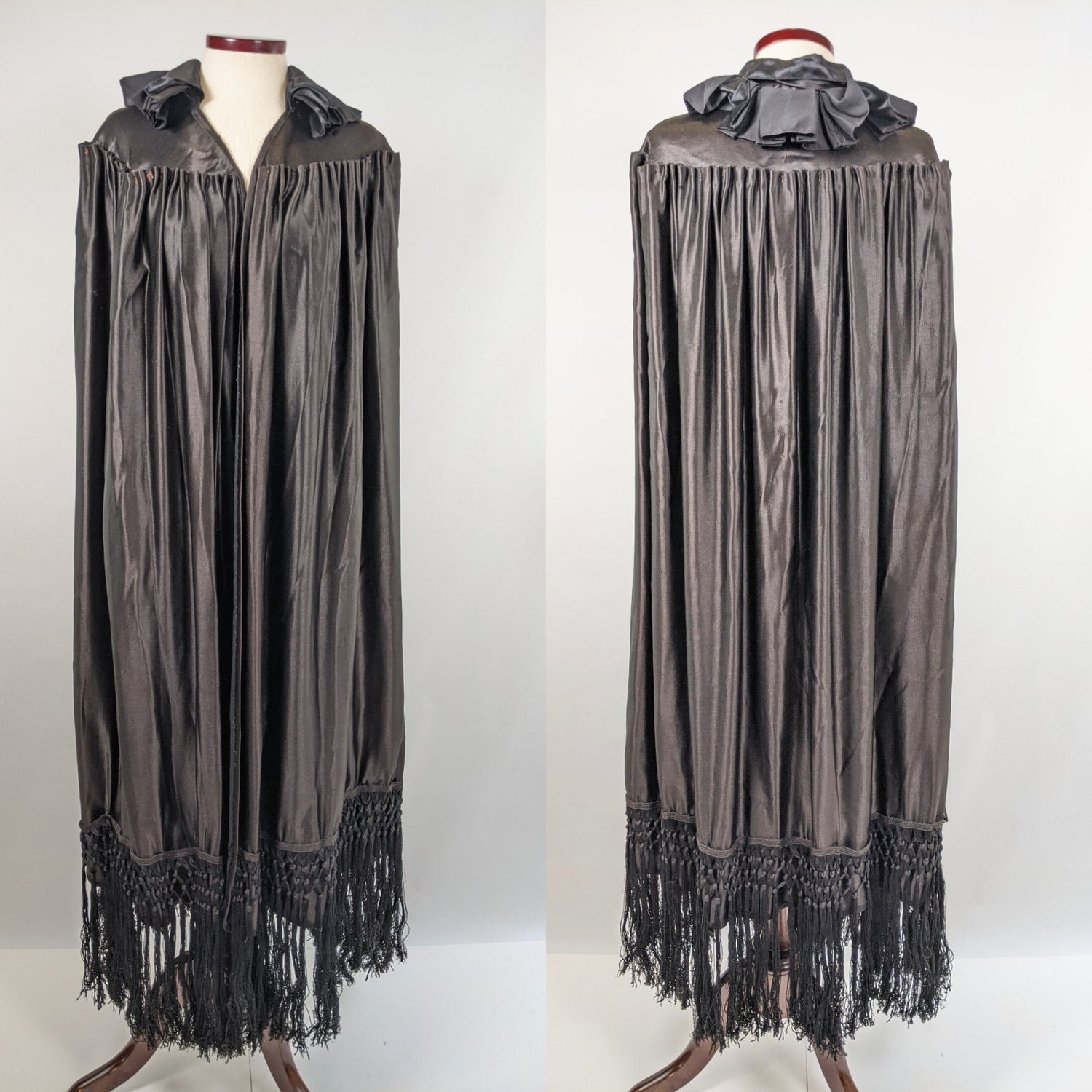 1910s-1920s Black Silk Cape