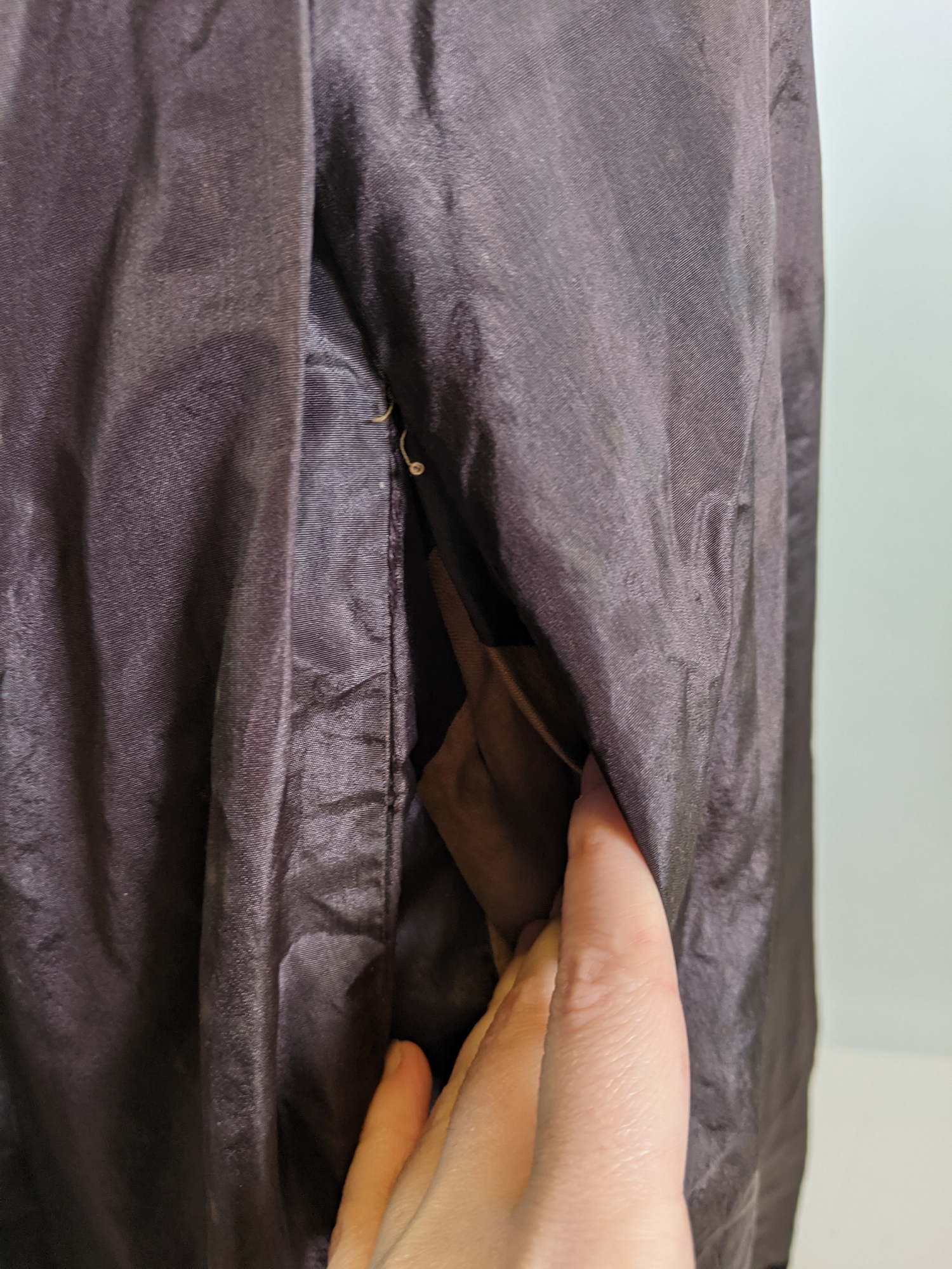 1860s Purple Silk Dress