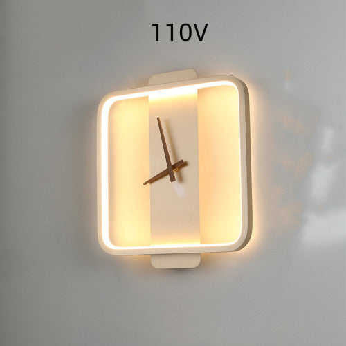 Nordic Wall Lamp Clock