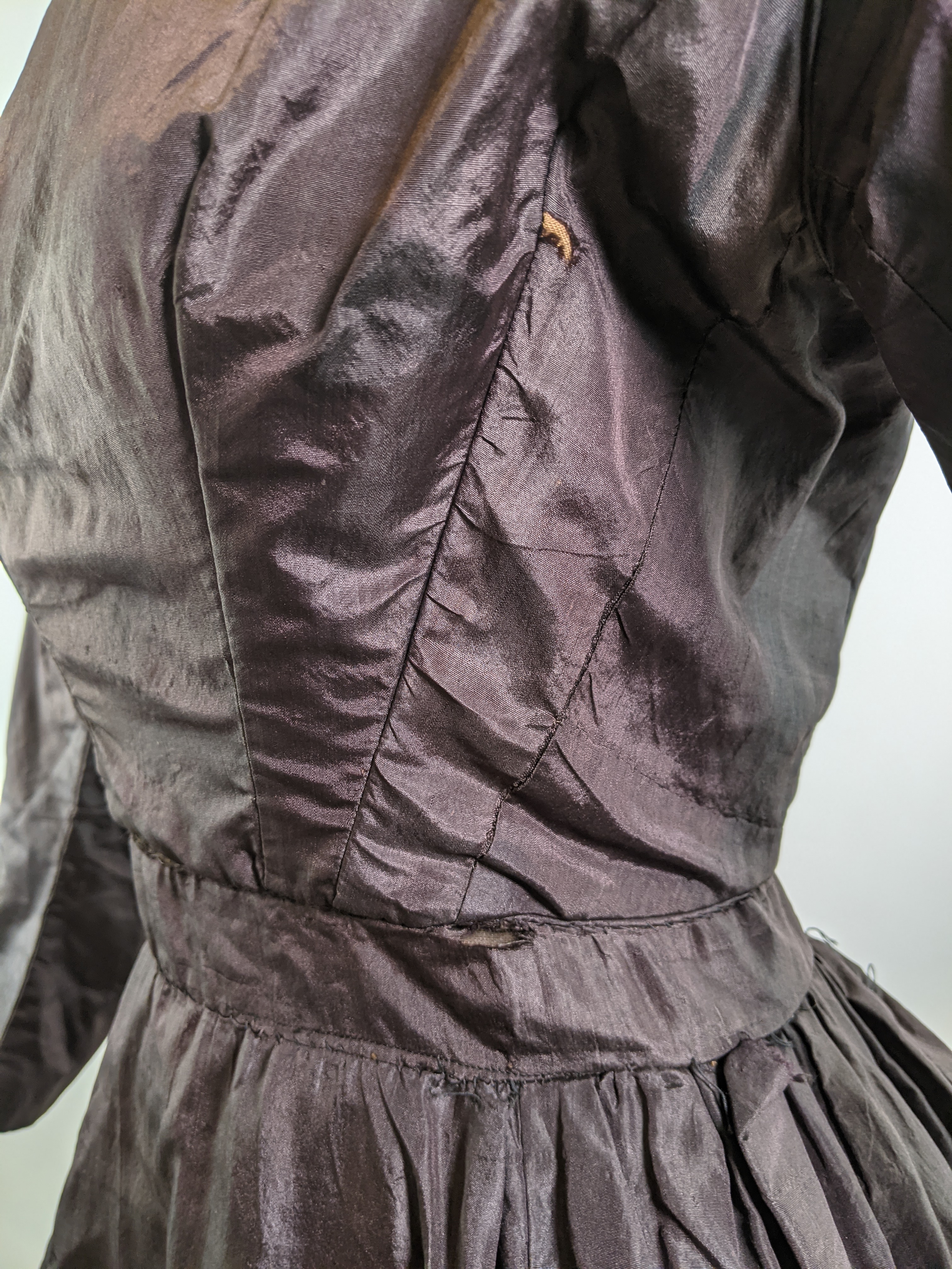 1860s Purple Silk Dress