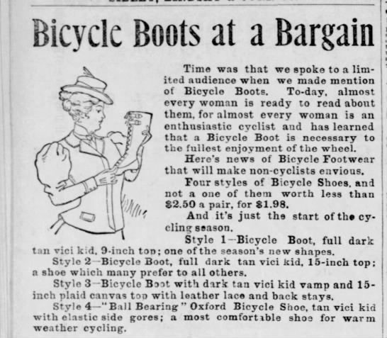 1890s Cycling Boots | Sz 4-5
