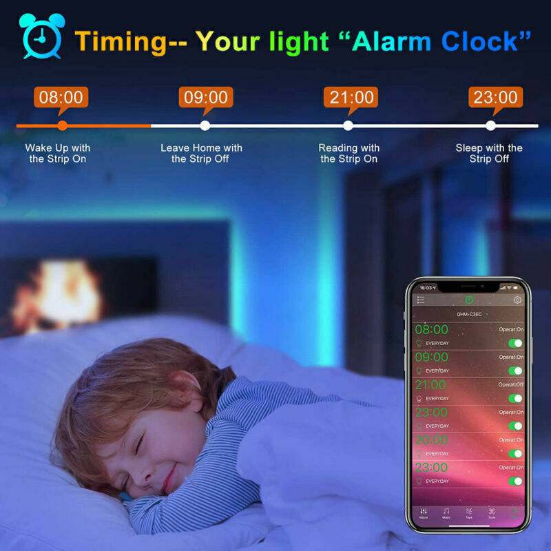 BRAND NEW 5050 RGB LED Strip Bluetooth Remote Lights TV Back Lights For Bar Room - Gadgets &amp; Gifts