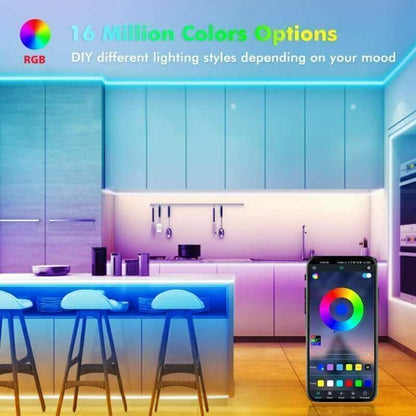 BRAND NEW 5050 RGB LED Strip Bluetooth Remote Lights TV Back Lights For Bar Room - Gadgets &amp; Gifts