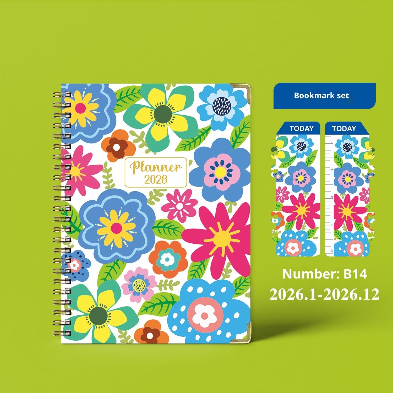 2026 English Notepad A5 Coil Diary Notebook