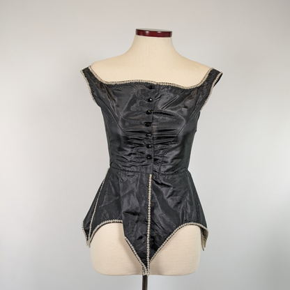 1860s Swiss Waist or Corsage | Button Closures