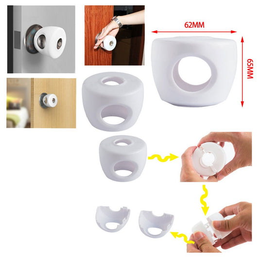 Children door knob safety cover made of durable, eco-friendly PP material to protect babies from injury