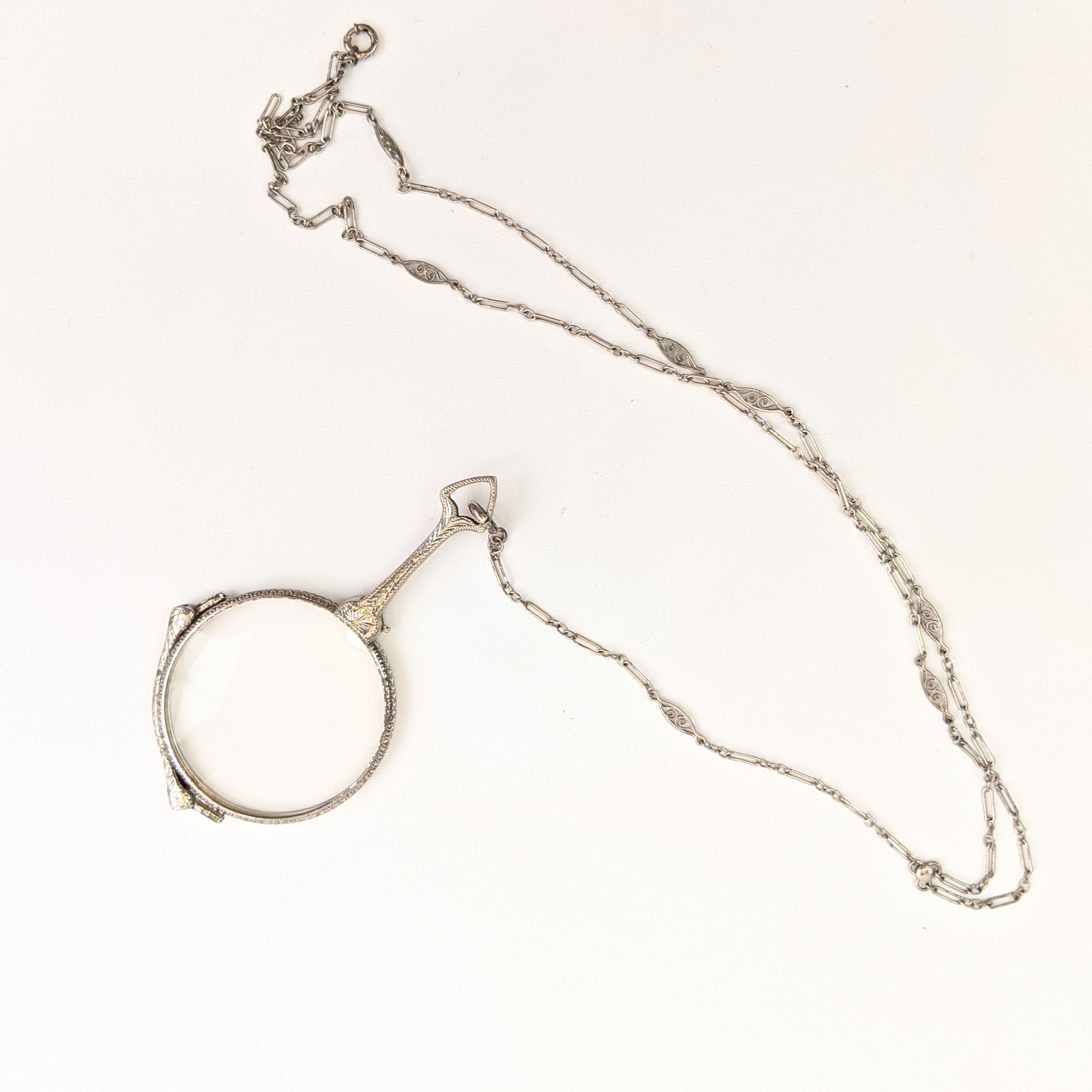 Art Deco Sterling Silver Folding Lorgnette